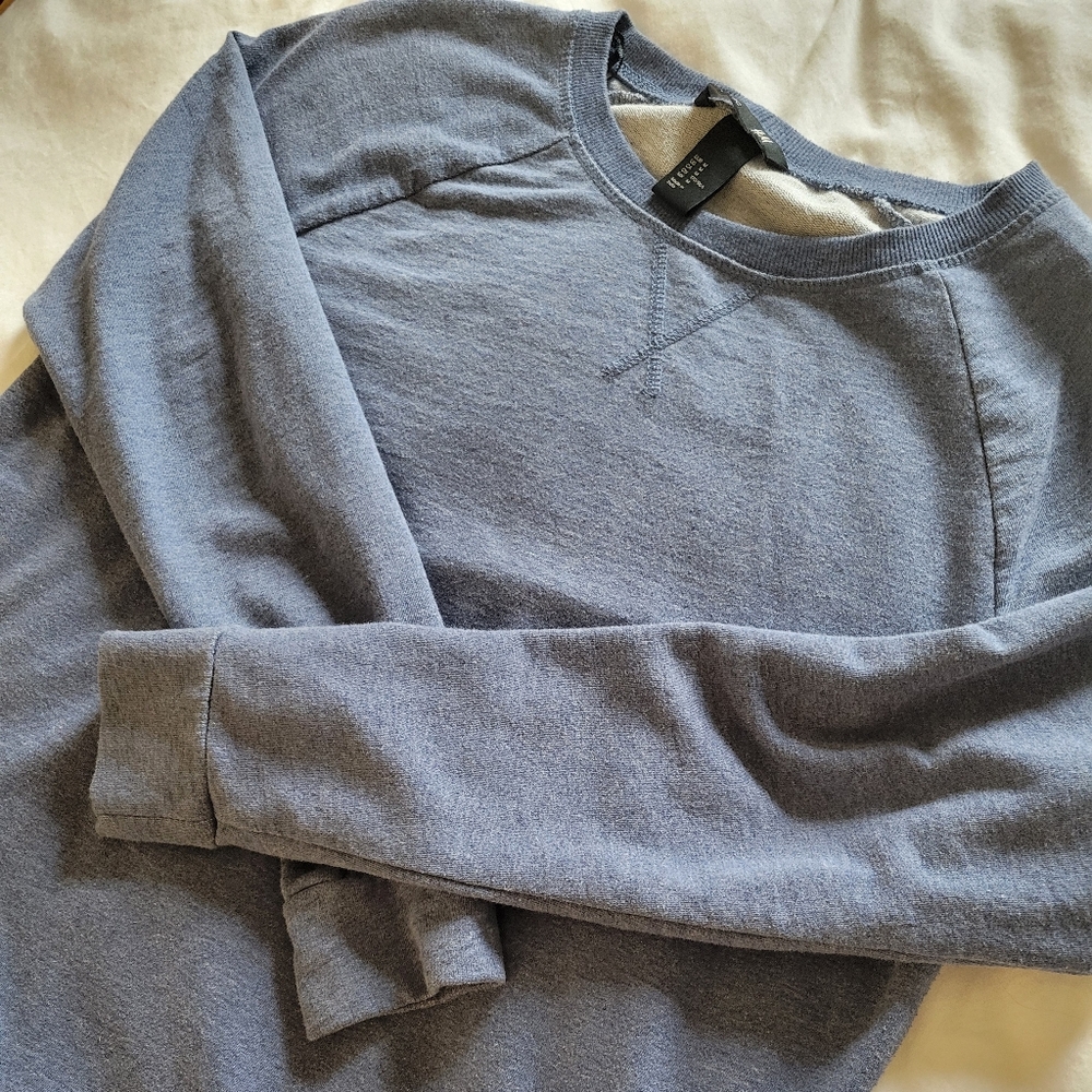 H&M Basic Blue Crewneck Sweatshirt